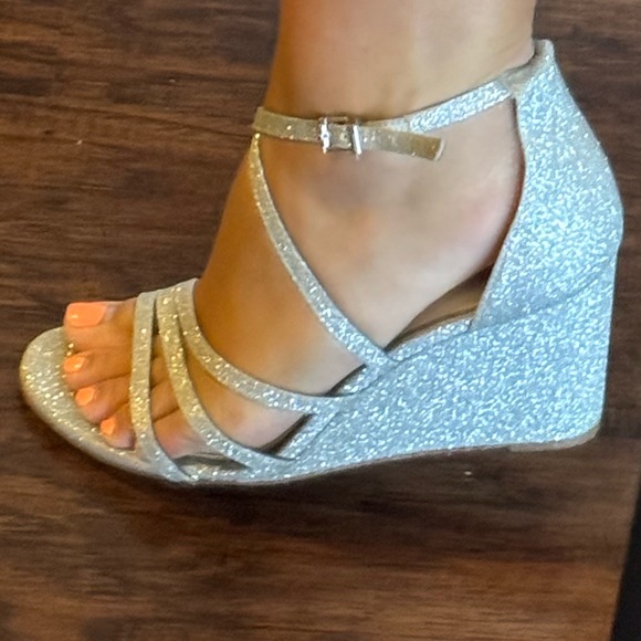 Silver glitter wedges - Picture 3 of 4